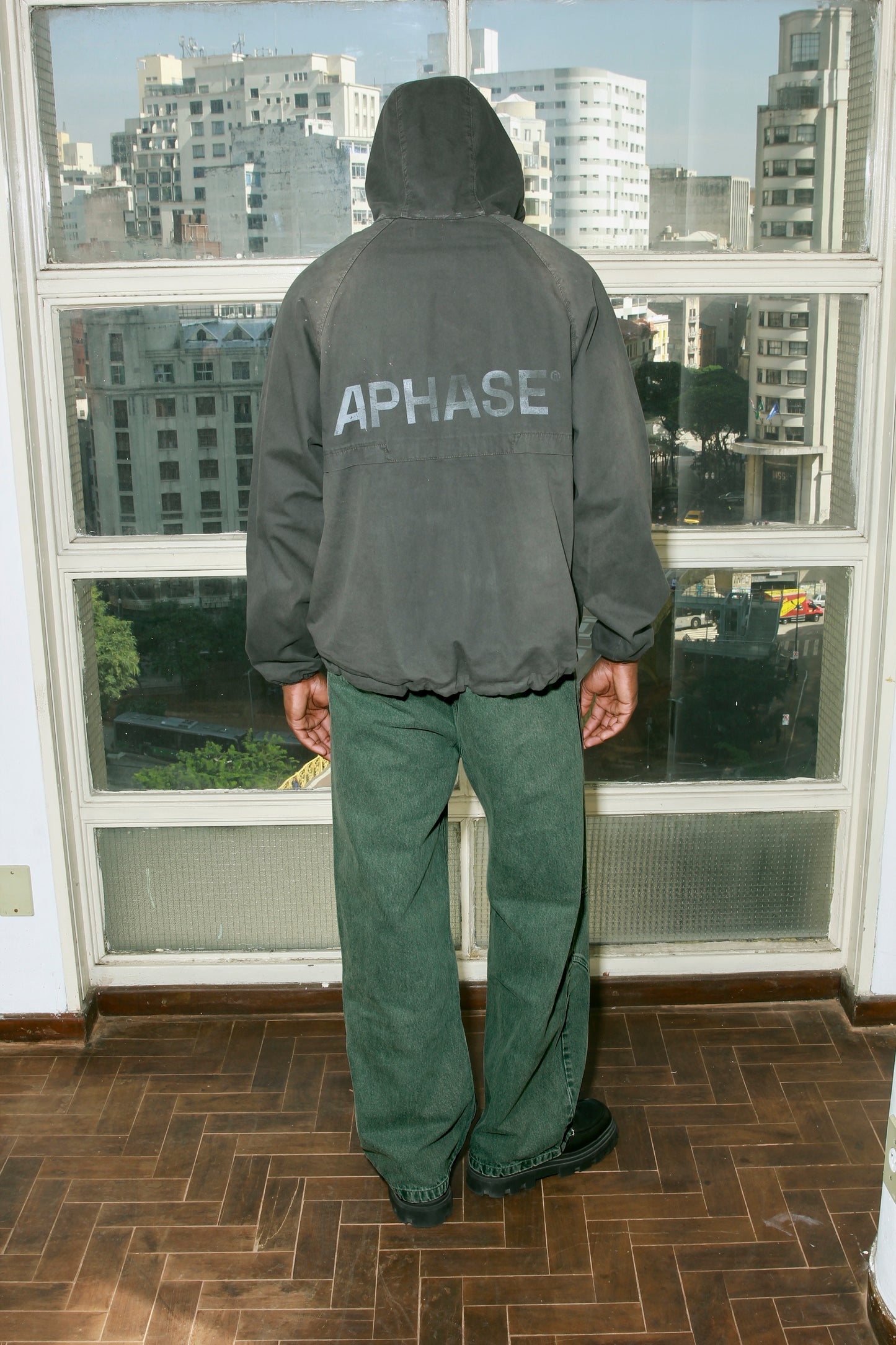 JAQUETA APHASE " UTILITY JACKET - STONED GRAY "