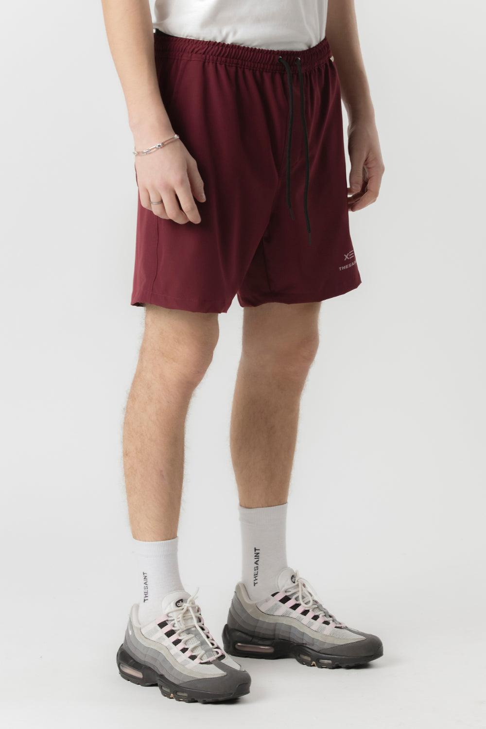 SHORTS THESAINT MAFIA " NYLON FLAG - BORDEAUX "