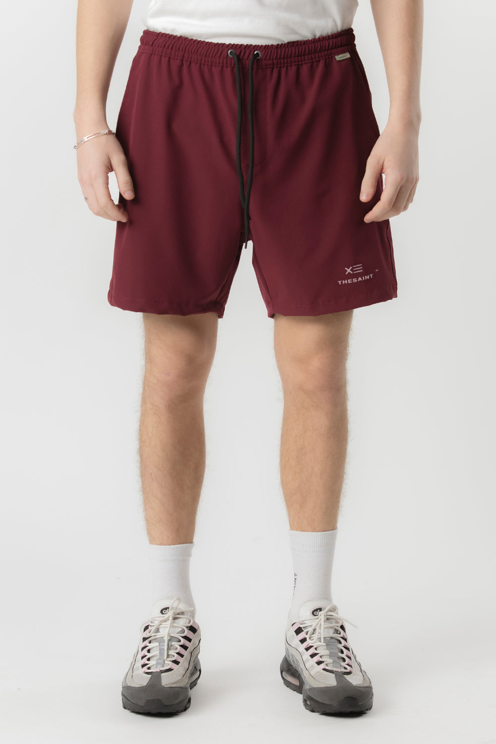 SHORTS THESAINT MAFIA " NYLON FLAG - BORDEAUX "