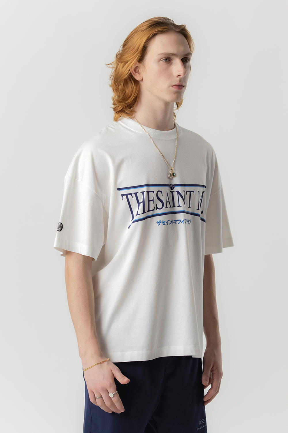 CAMISETA THESAINT MAFIA " OVERSIZED TSM NAVY - OFF WHITE "