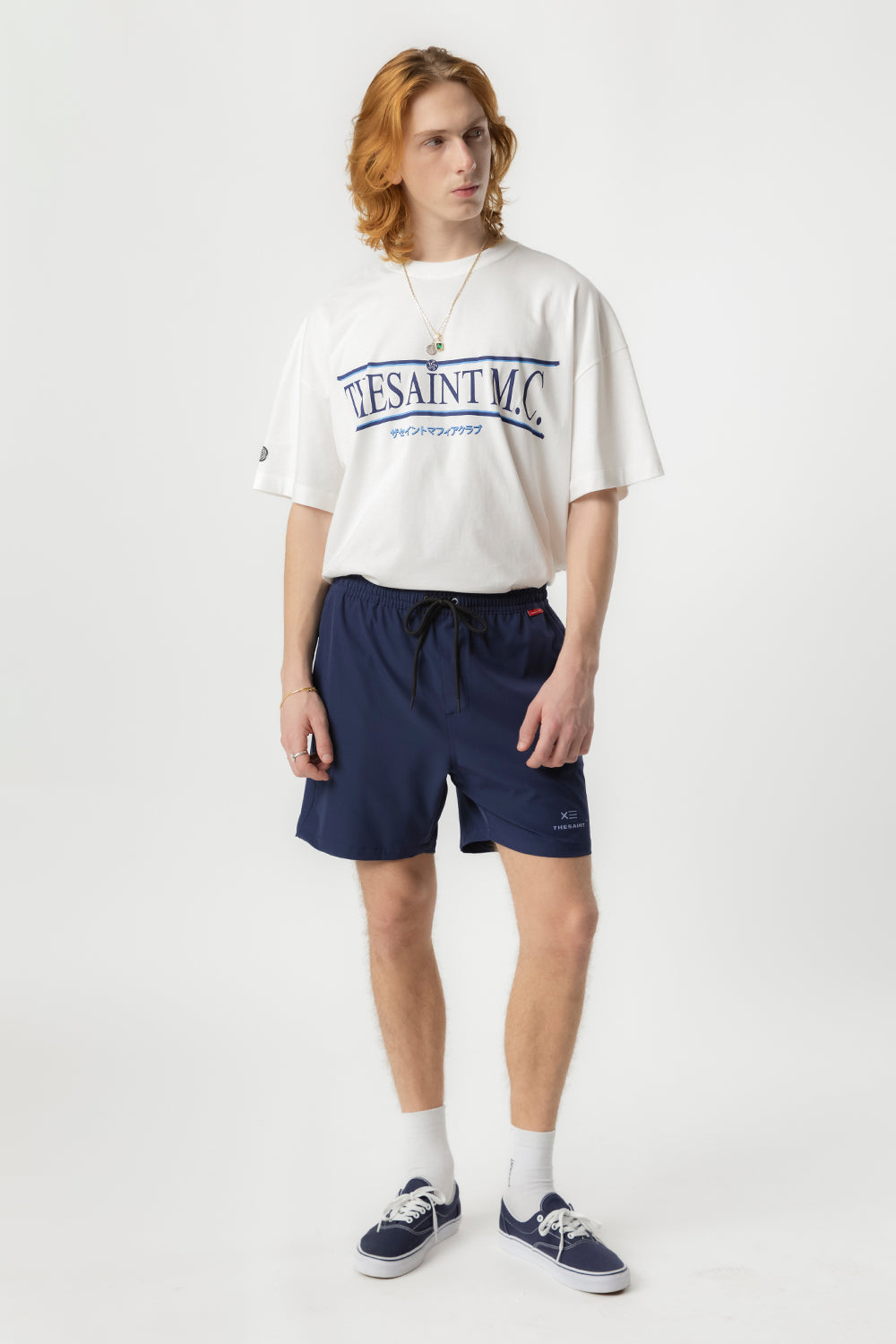 CAMISETA THESAINT MAFIA " OVERSIZED TSM NAVY - OFF WHITE "