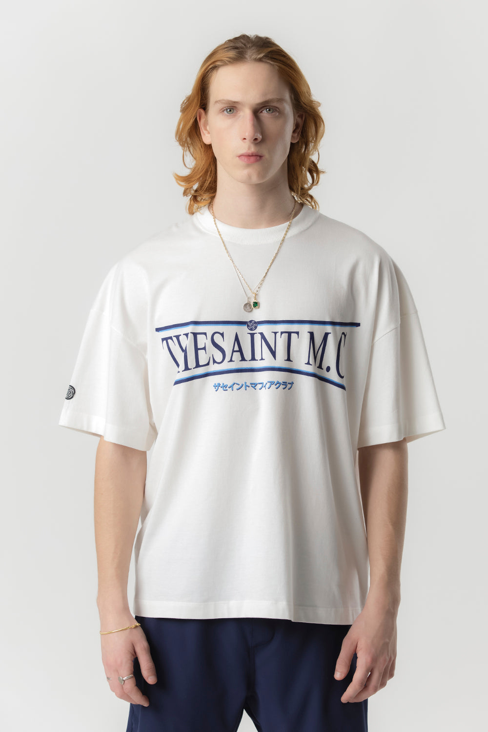 CAMISETA THESAINT MAFIA " OVERSIZED TSM NAVY - OFF WHITE "