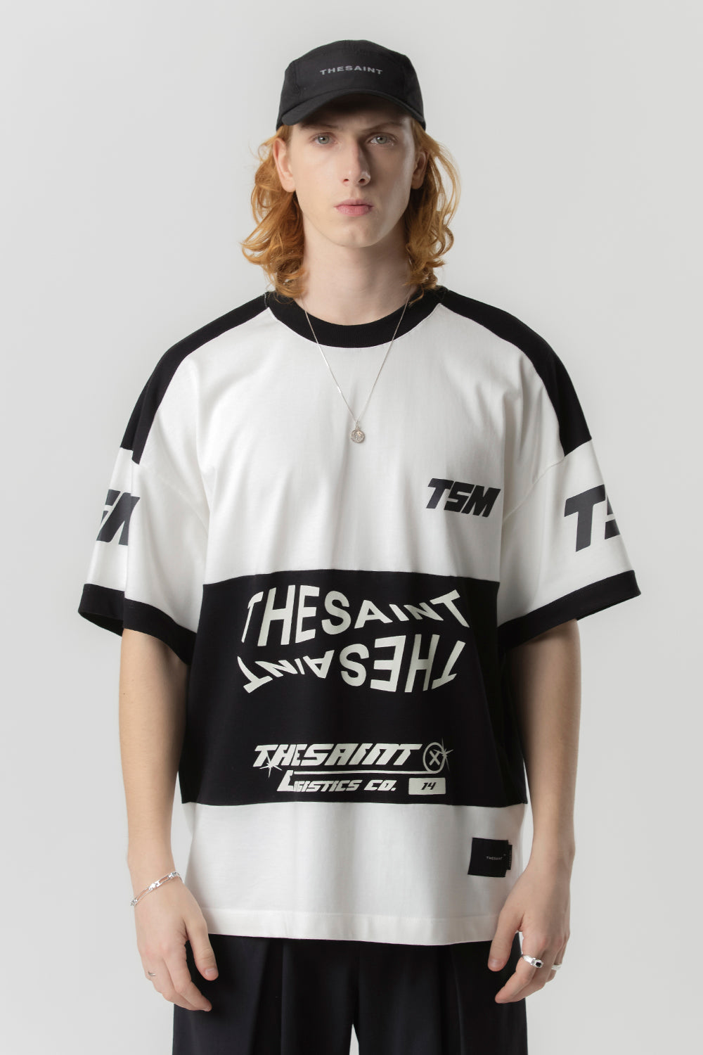 CAMISETA THESAINT MAFIA " OVERSIZED LOGO OBSESSION - OFF WHITE "