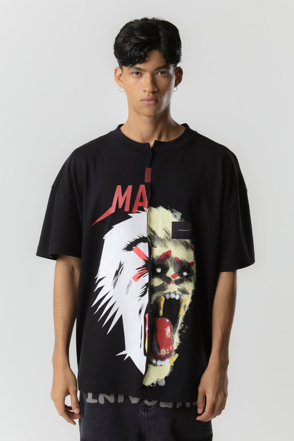 CAMISETA THESAINT MAFIA " T-SHIRT OVERSIZED ENCONTRO GORILLA - BLACK "