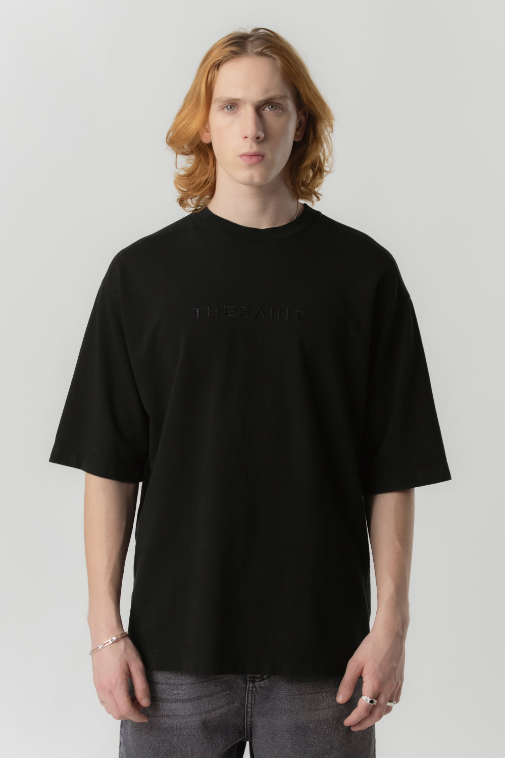 CAMISETA THESAINT MAFIA " UNIC BASIC EMBROIDERY - BLACK "