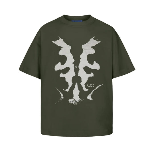 CAMISETA QUADRO CREATIONS " RORSCHACH BOXY VERDE "