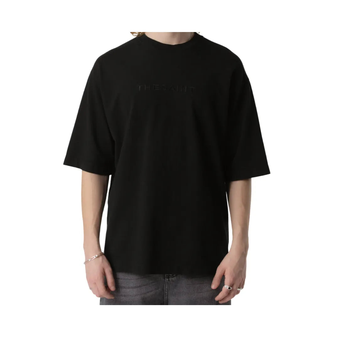 CAMISETA THESAINT MAFIA " UNIC BASIC EMBROIDERY - BLACK "