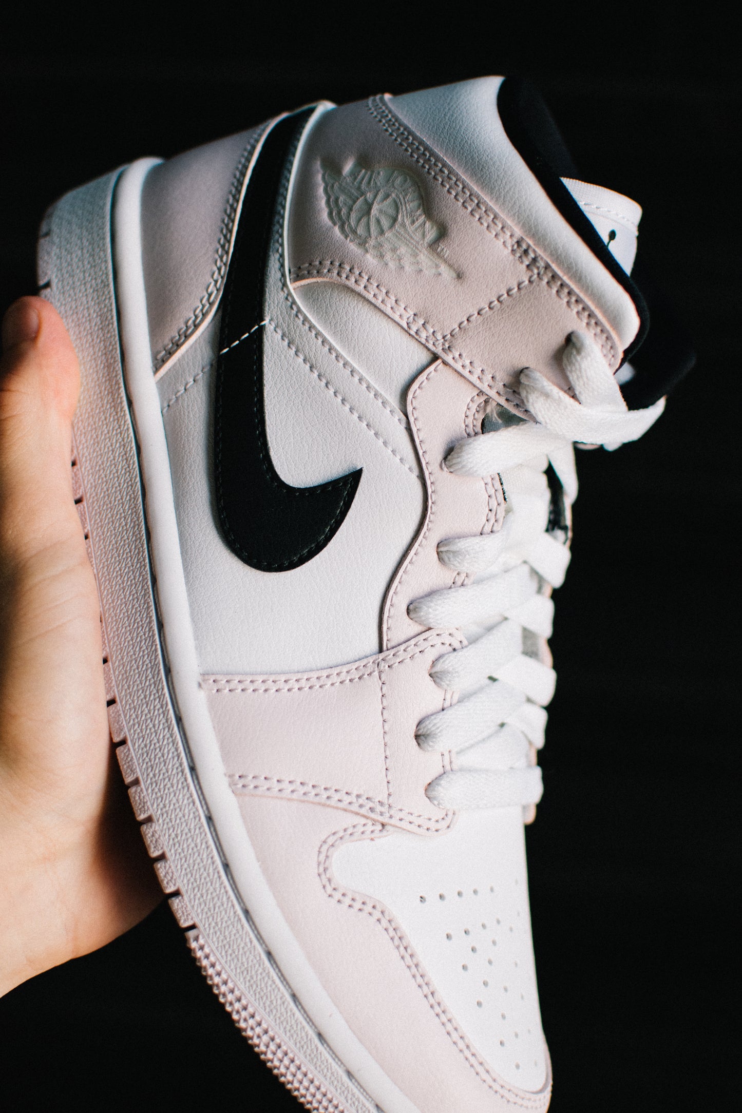 JORDAN 1 MID " PINK BLACK "