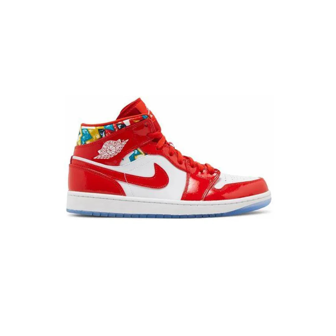 JORDAN 1 MID " RED PATENT "